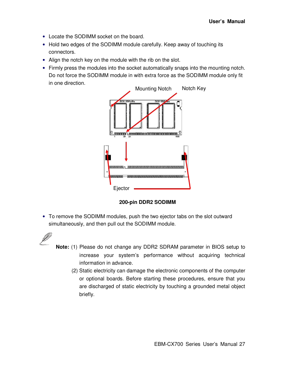 Avalue EBM-CX700 User Manual | Page 27 / 99