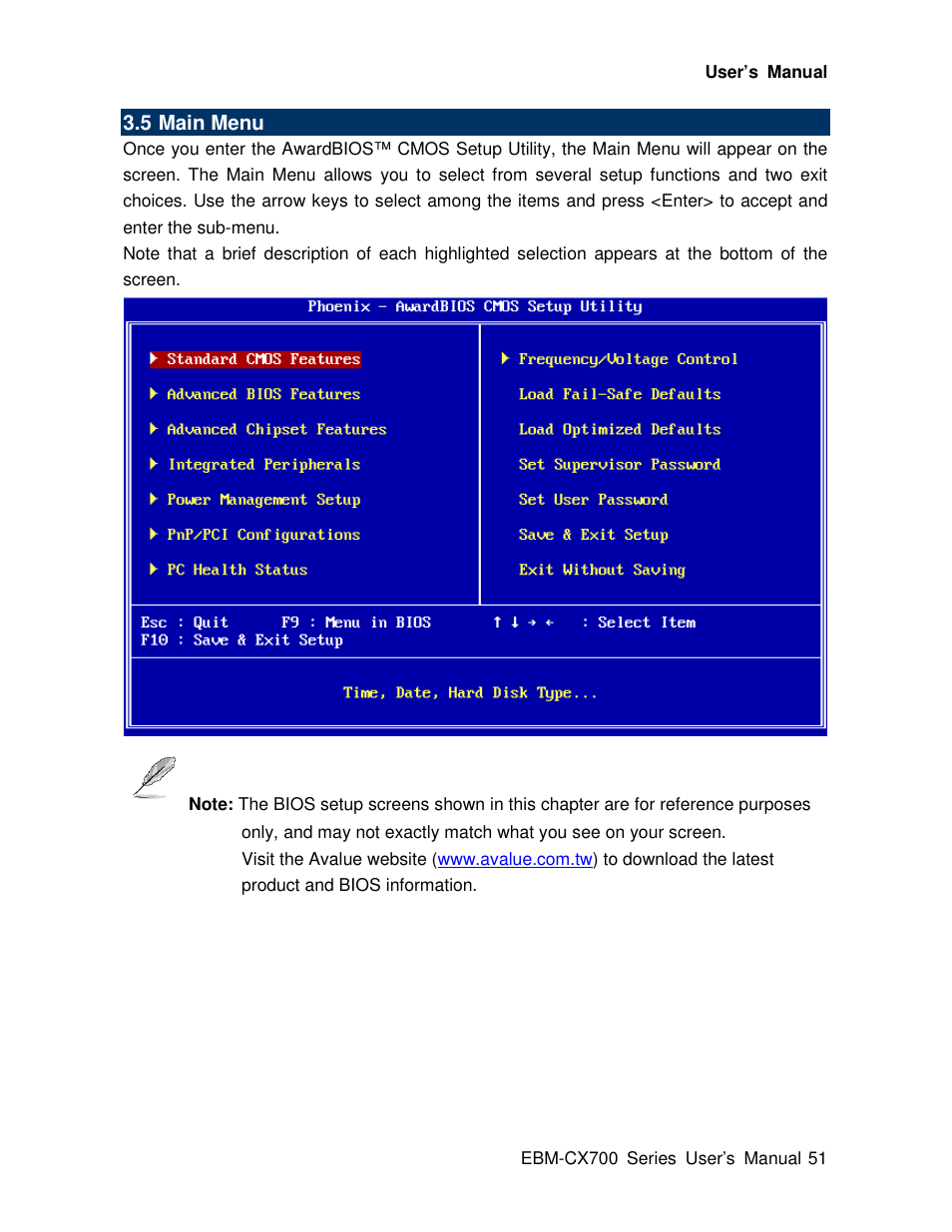 Avalue EBM-CX700 User Manual | Page 51 / 99
