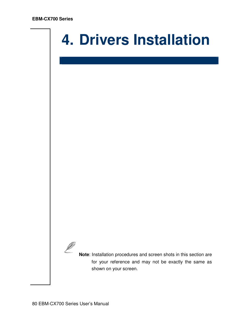 Drivers installation | Avalue EBM-CX700 User Manual | Page 80 / 99
