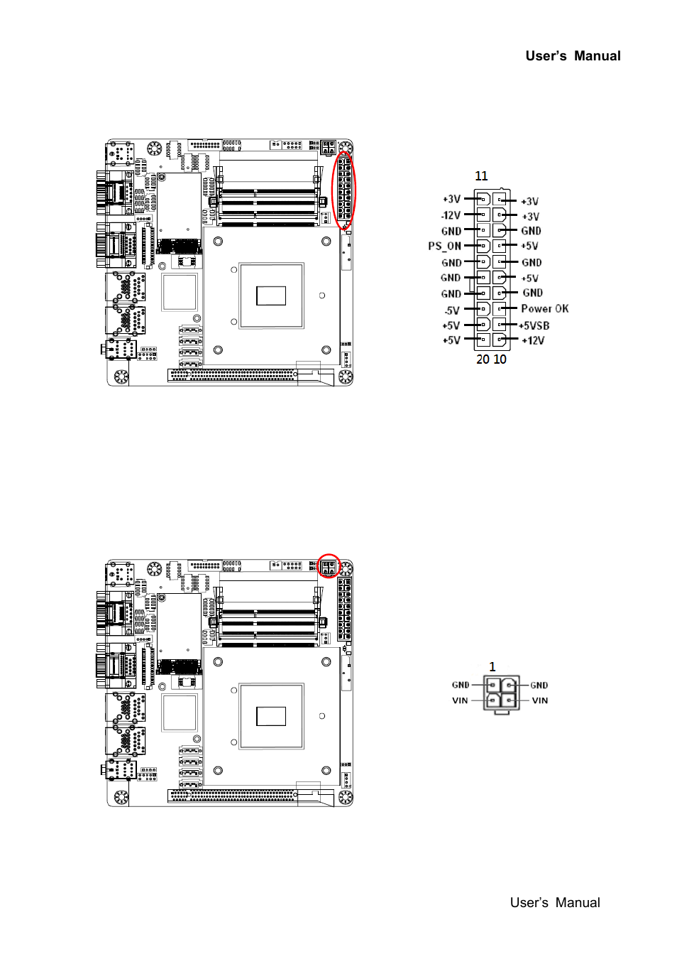 7 20pin atx power connector (eatxpwr1), 8 12v atx power connector (atx12v1) | Avalue EMX-Q87R User Manual | Page 33 / 77