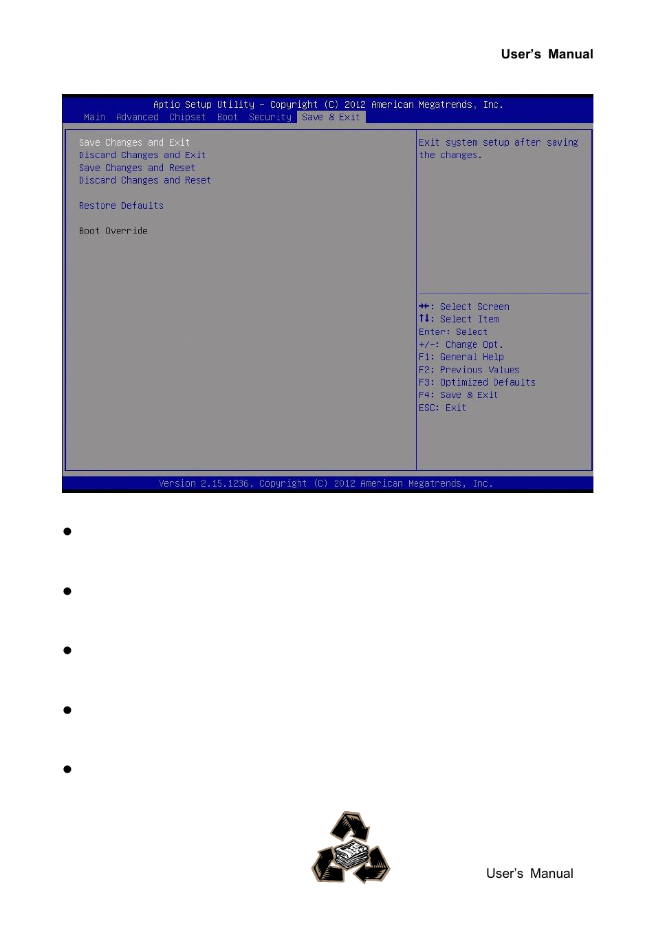 6 save & exit | Avalue EMX-Q87R User Manual | Page 77 / 77