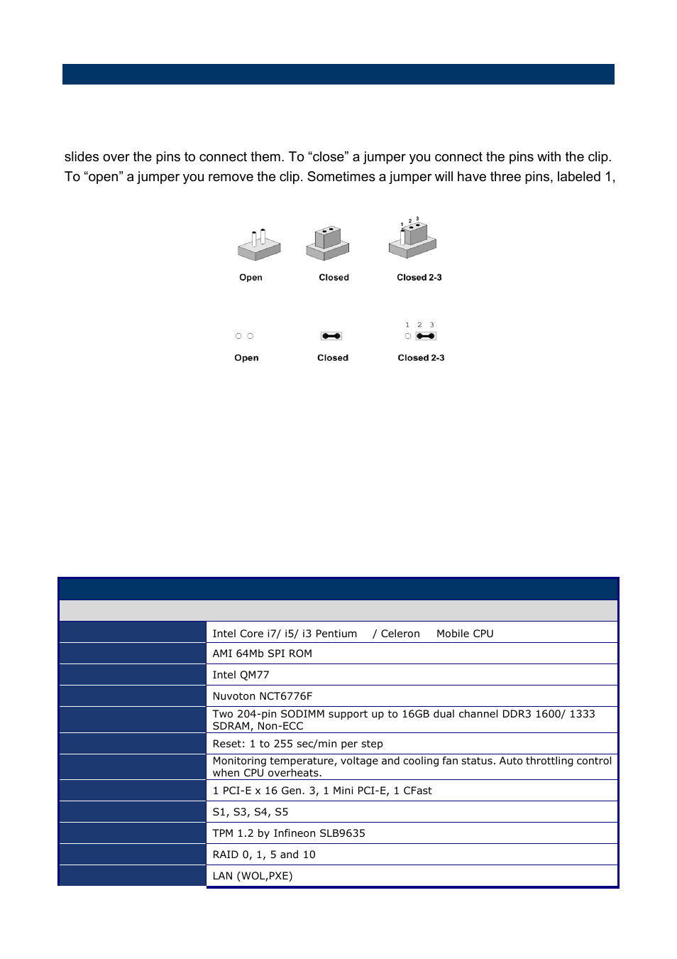 2 jumper and connector list, Specifications | Avalue EMX-QM77 User Manual | Page 8 / 11