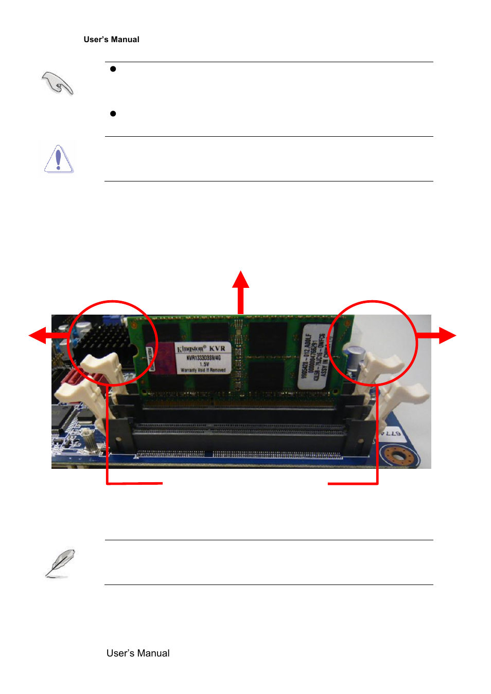 Removing a so-dimm, Unlocked retaining clip | Avalue EMX-QM77 User Manual | Page 32 / 86