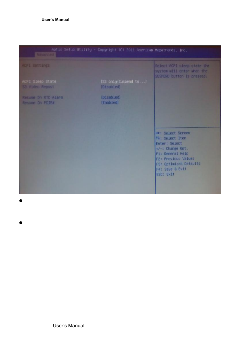 Acpi settings | Avalue EMX-QM77 User Manual | Page 56 / 86