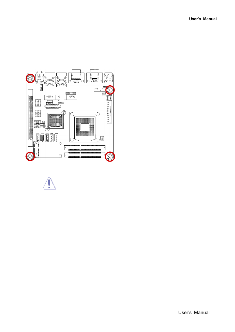 Screw holes | Avalue EMX-QM67 User Manual | Page 19 / 102