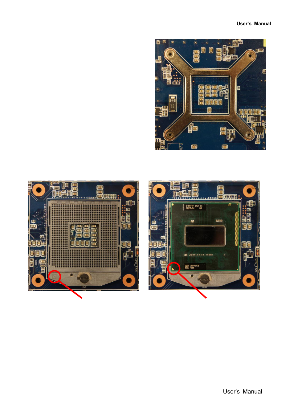 Cpu socket triangle gold triangle | Avalue EMX-QM67 User Manual | Page 25 / 102