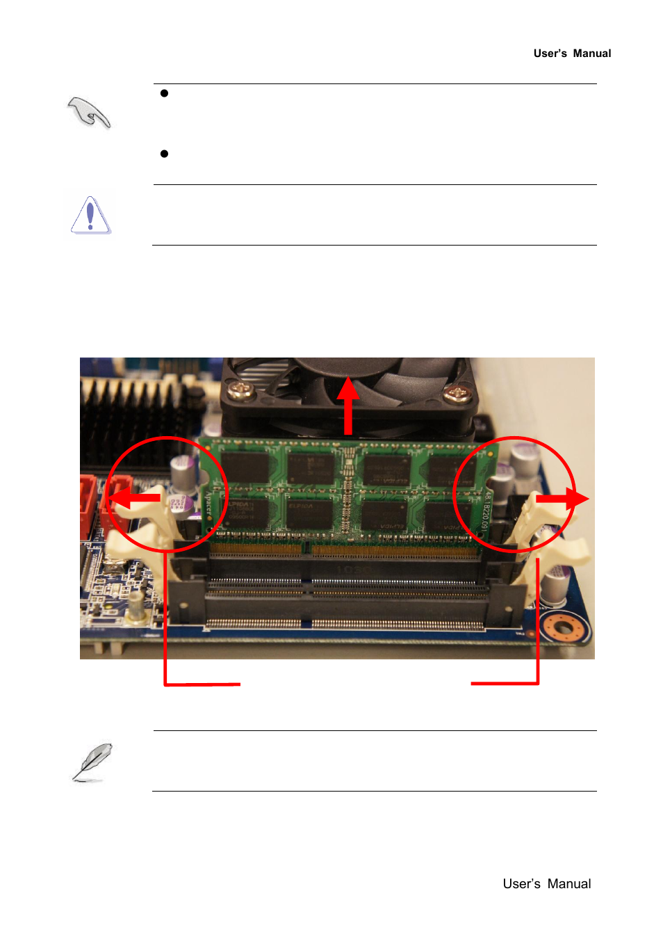 Removing a so-dimm, Unlocked retaining clip | Avalue EMX-QM67 User Manual | Page 31 / 102