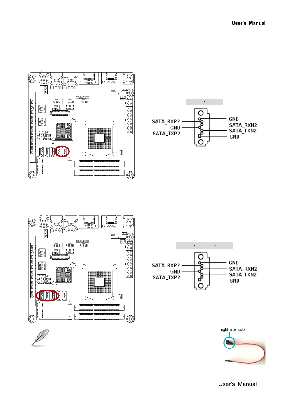 Serial ata 3 connector (sata1, sata2), Serial ata ii connector (sata3 , sata4 , sata5) | Avalue EMX-QM67 User Manual | Page 45 / 102