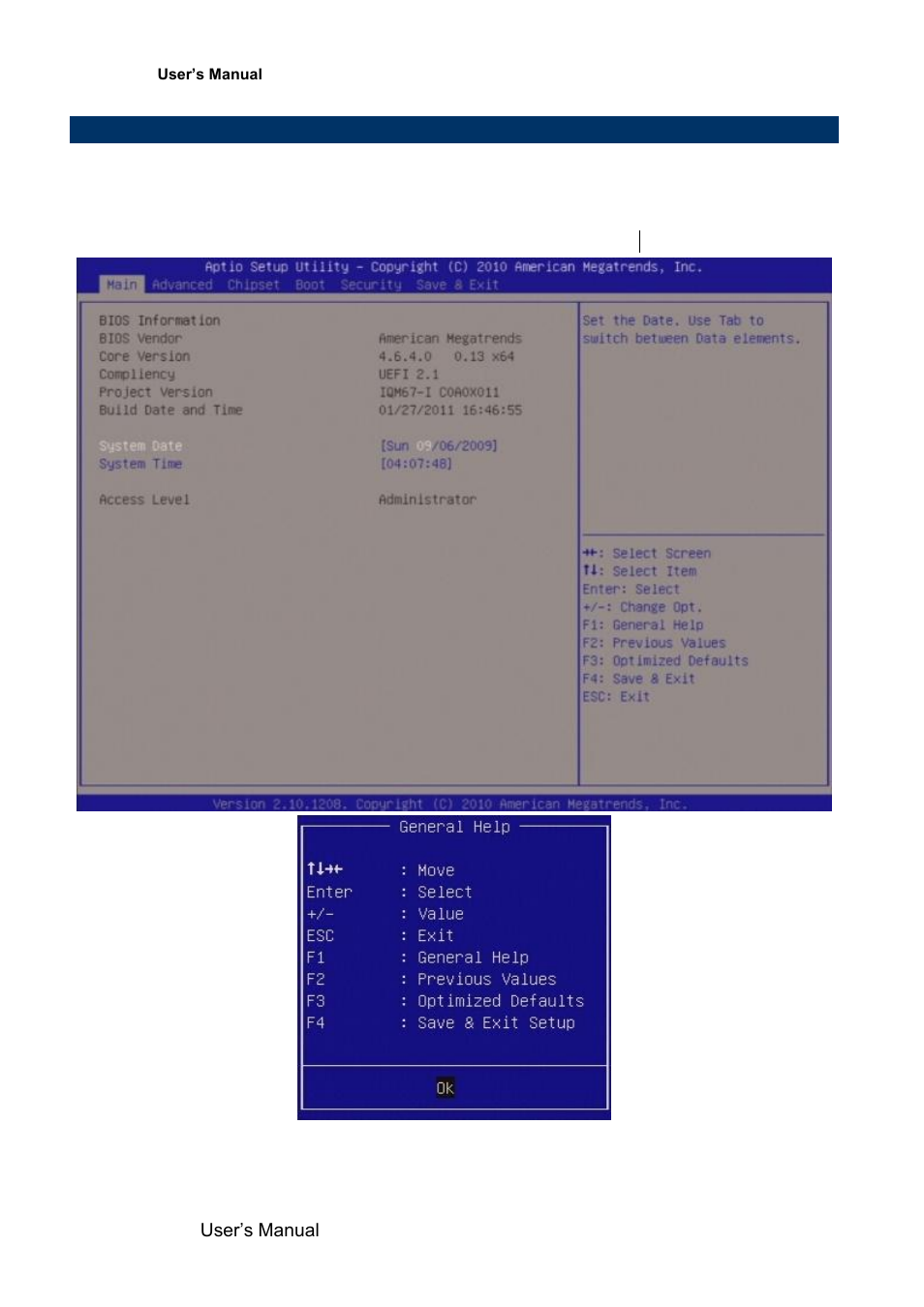 Bios setup, 4 bios setup | Avalue EMX-QM67 User Manual | Page 50 / 102