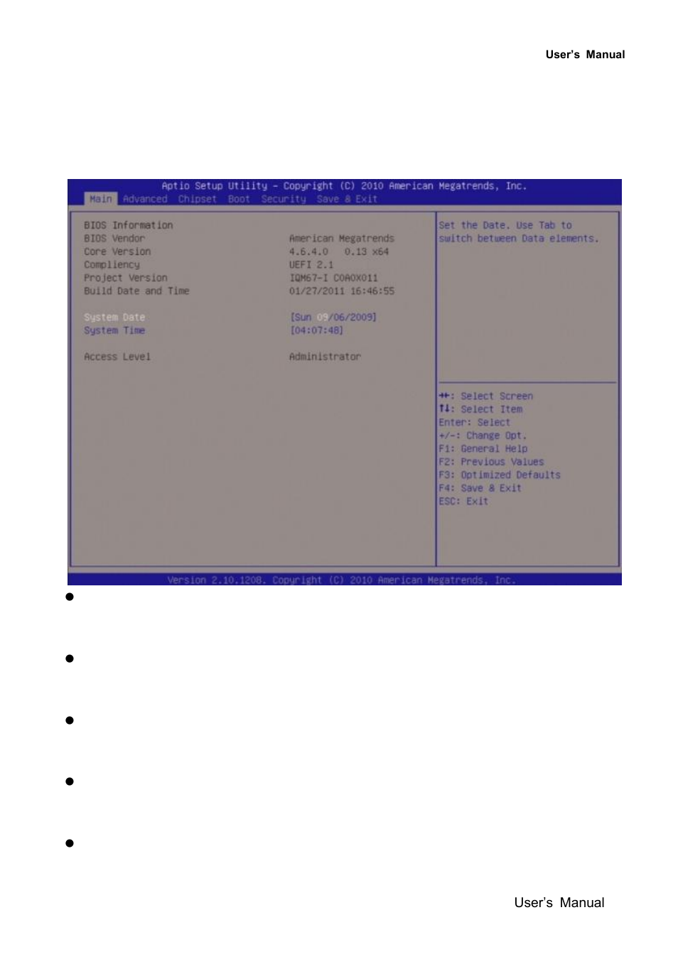 Main menu | Avalue EMX-QM67 User Manual | Page 51 / 102