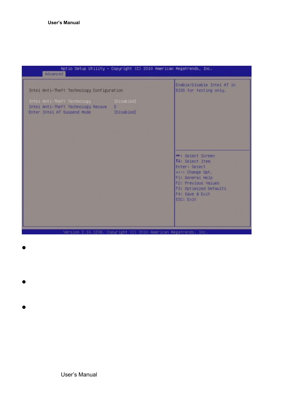 Intel anti-theft technology configuration | Avalue EMX-QM67 User Manual | Page 64 / 102