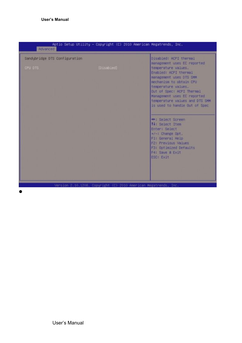 Sandybridge dts configuration | Avalue EMX-QM67 User Manual | Page 80 / 102