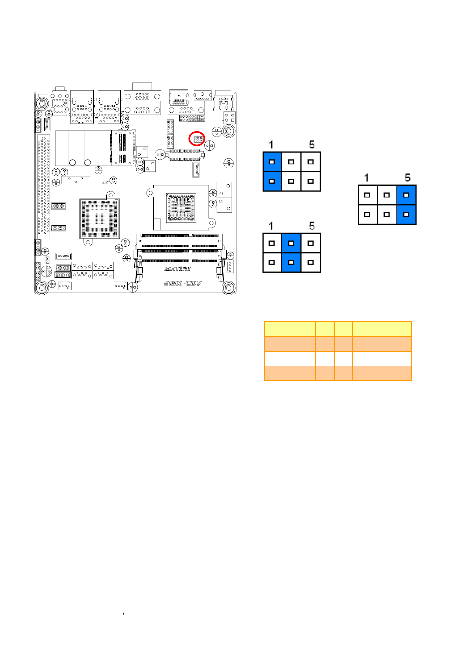 2 serial port 1 select - rs-232/422/485 (jcom1) | Avalue EMX-CDV User Manual | Page 24 / 62