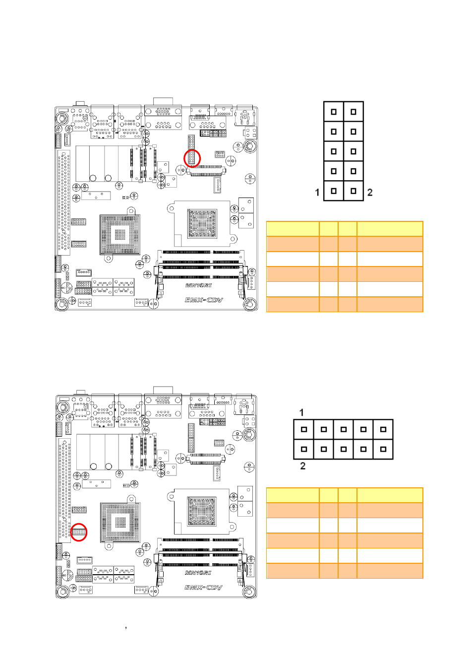 8 serial port 4 connector (com4), 9 serial port 5 connector (com5) | Avalue EMX-CDV User Manual | Page 28 / 62