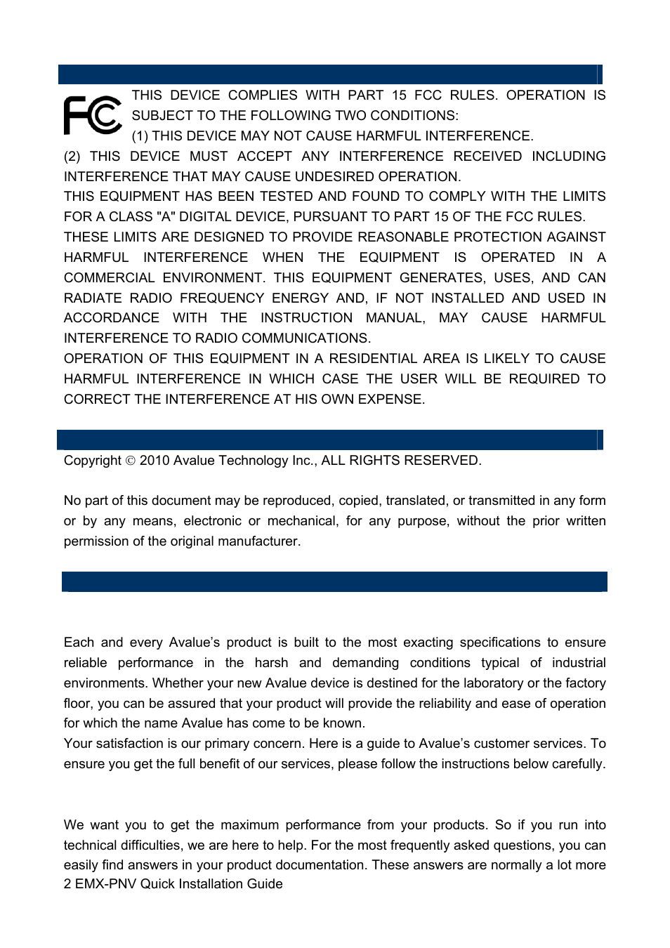 Avalue EMX-PNV User Manual | Page 2 / 20