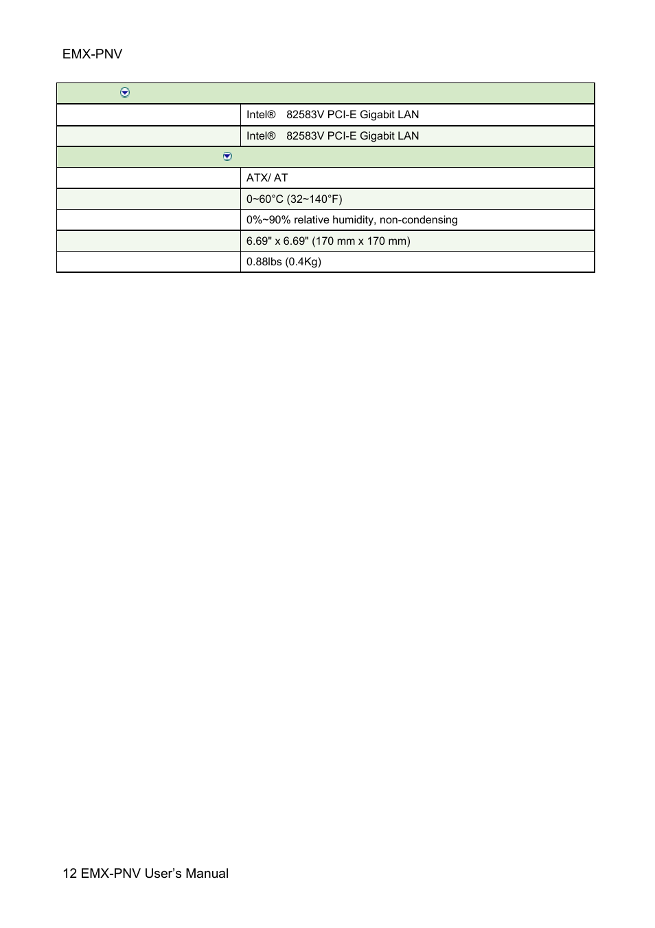 Avalue EMX-PNV User Manual | Page 12 / 71