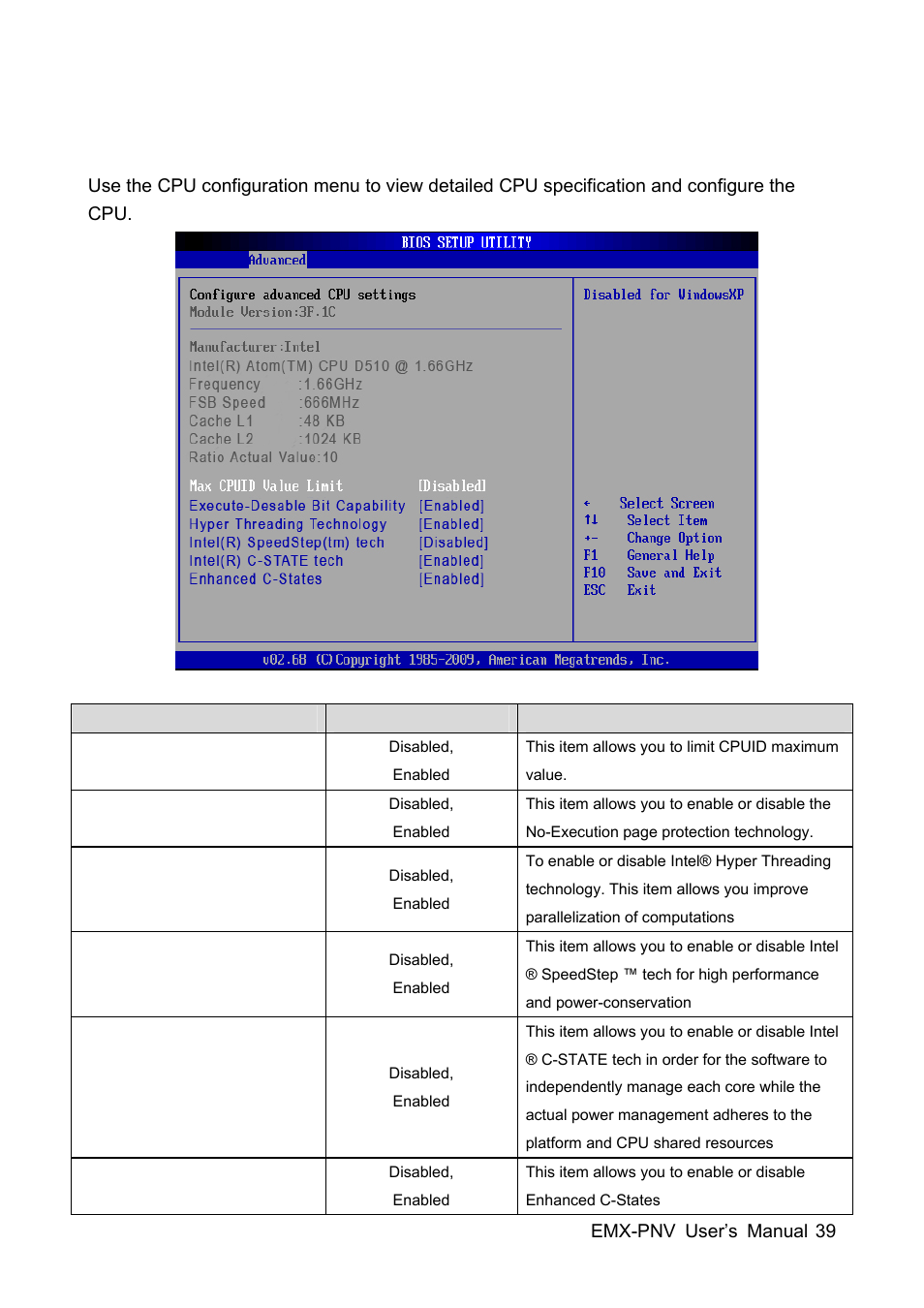 Avalue EMX-PNV User Manual | Page 39 / 71