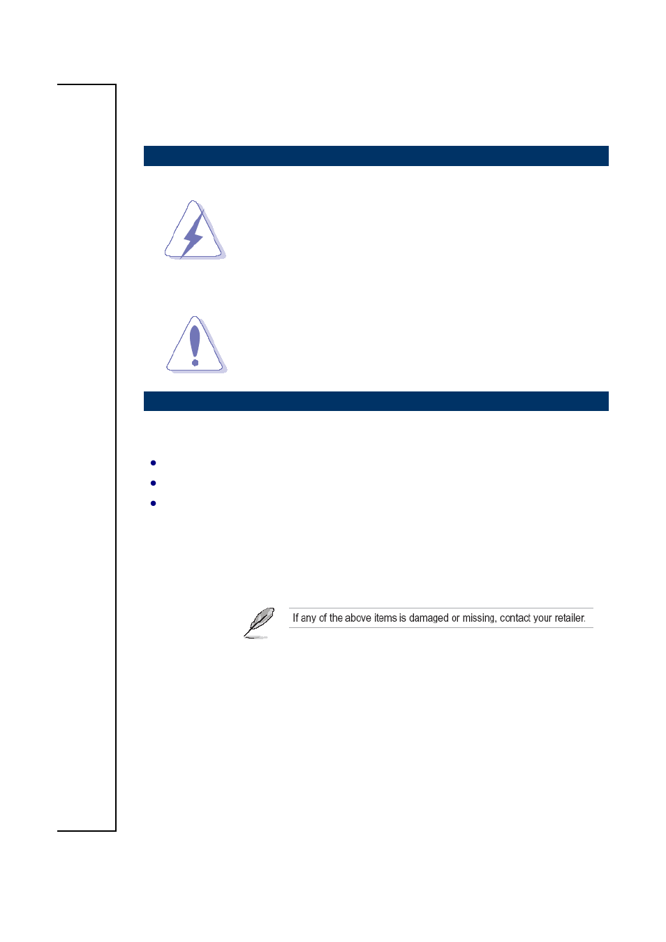 Getting started, Safety precautions, Packing list | Avalue MX1900J User Manual | Page 5 / 20