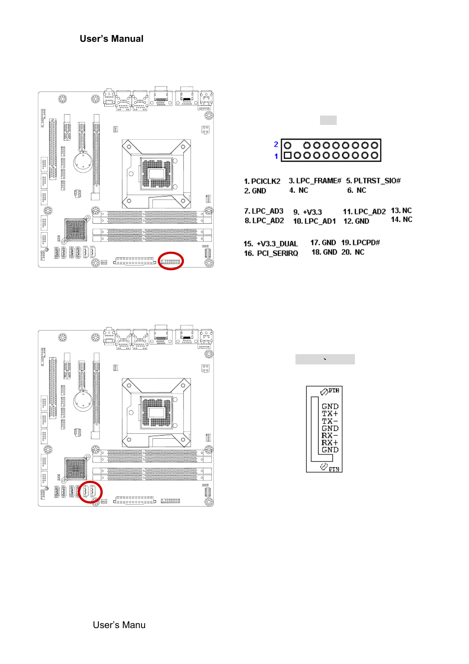 Tpm connector (tpm), Serial ata connector (sata1, sata2) | Avalue ERX-Q67 User Manual | Page 46 / 93