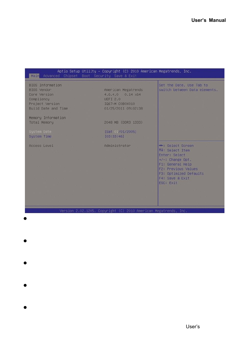 Main menu | Avalue ERX-Q67 User Manual | Page 53 / 93