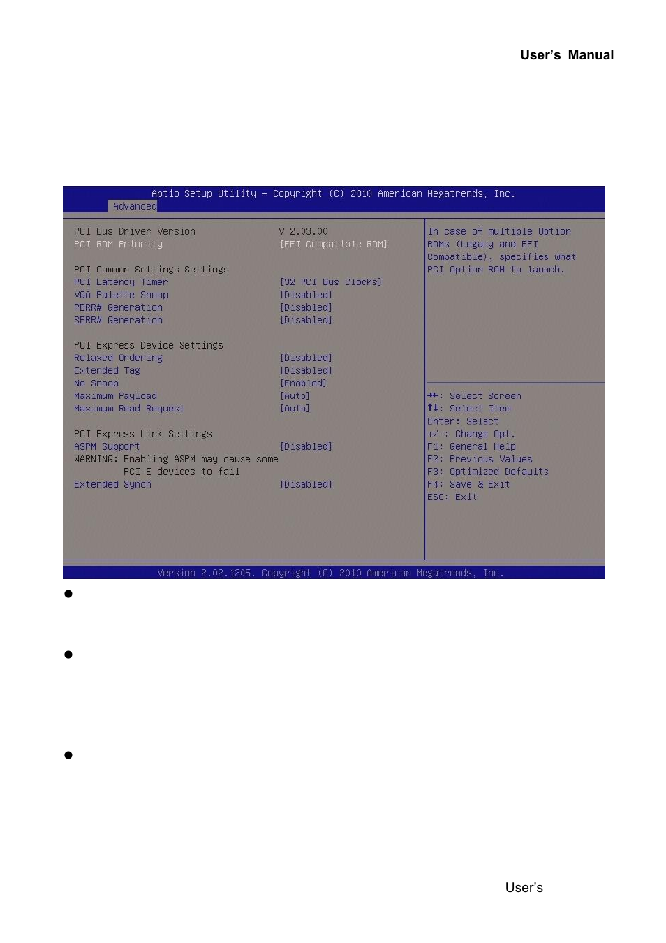 Pci subsystem setting | Avalue ERX-Q67 User Manual | Page 55 / 93