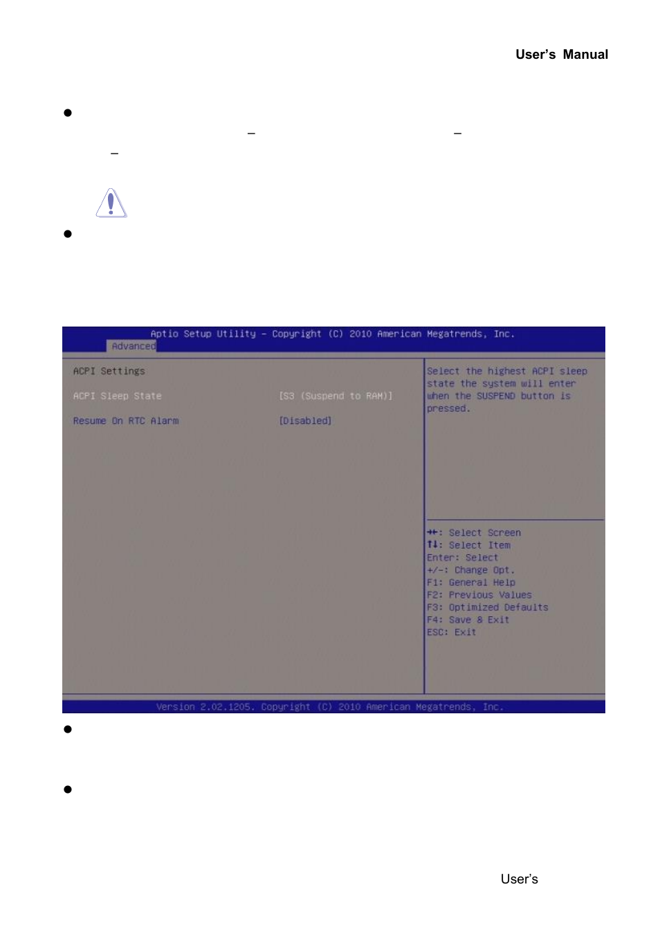 Acpi settings | Avalue ERX-Q67 User Manual | Page 57 / 93