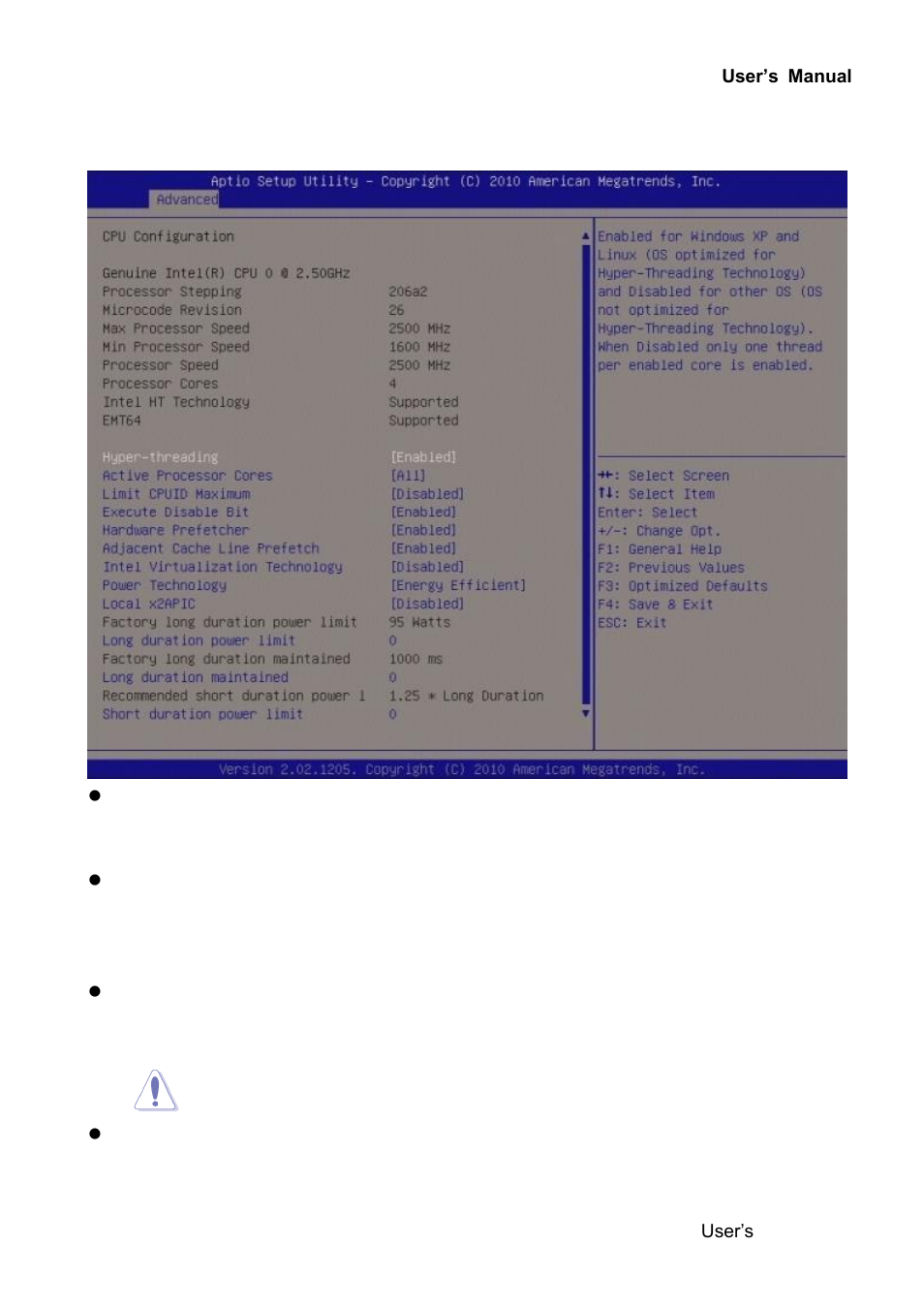 Cpu configuration | Avalue ERX-Q67 User Manual | Page 59 / 93