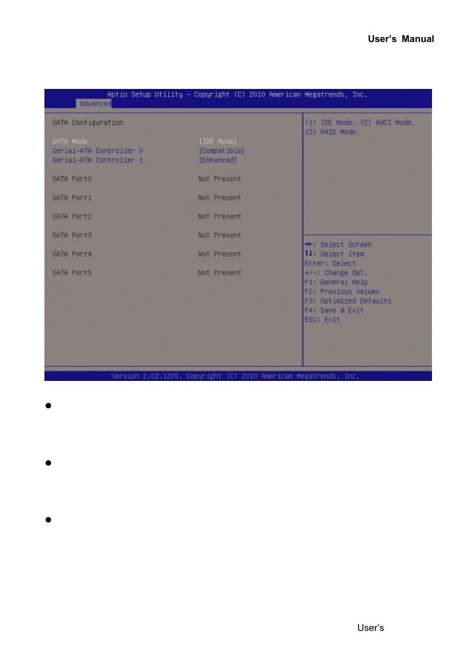 Sata configuration | Avalue ERX-Q67 User Manual | Page 61 / 93