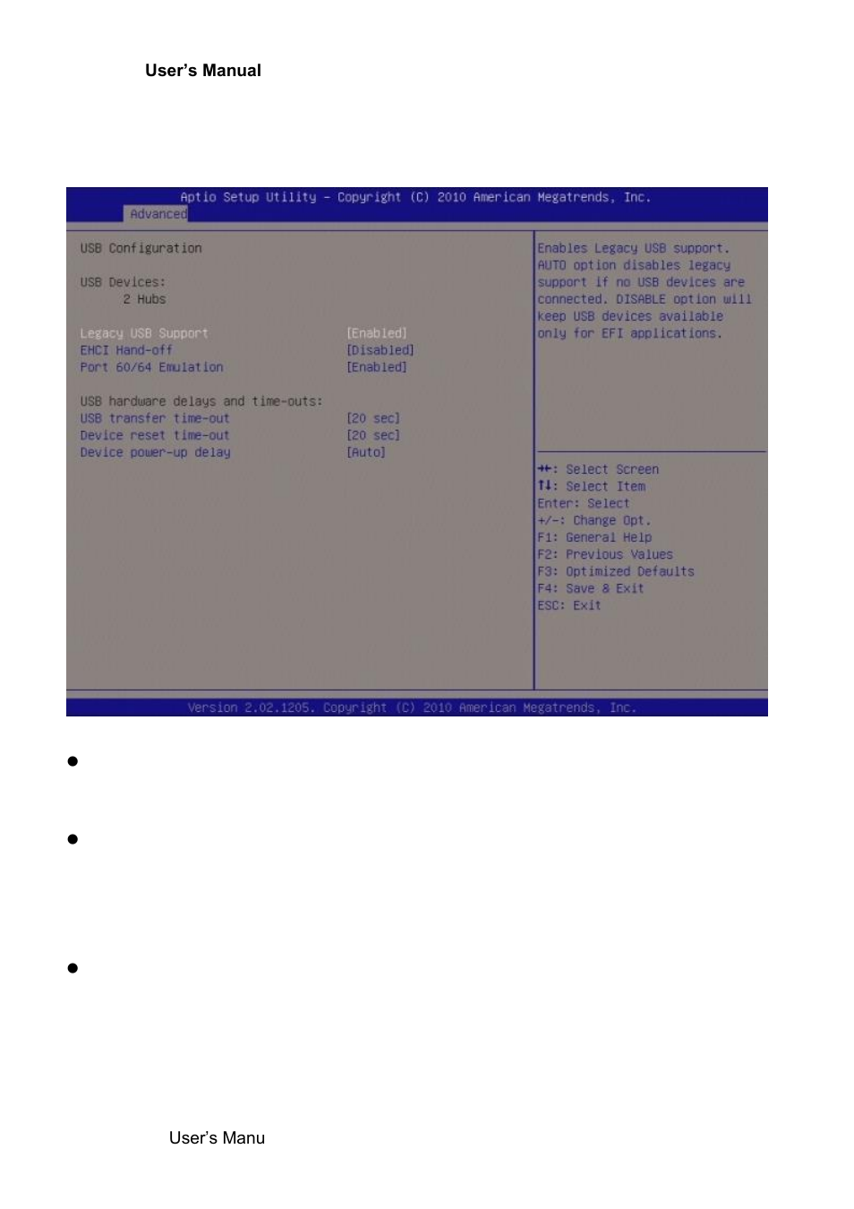 Usb configuration | Avalue ERX-Q67 User Manual | Page 64 / 93