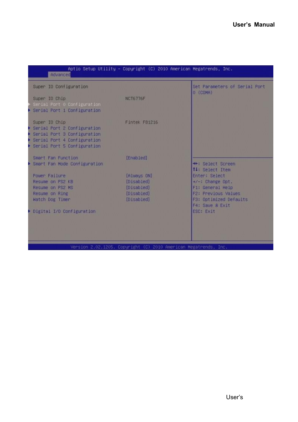 Super io configuration | Avalue ERX-Q67 User Manual | Page 67 / 93