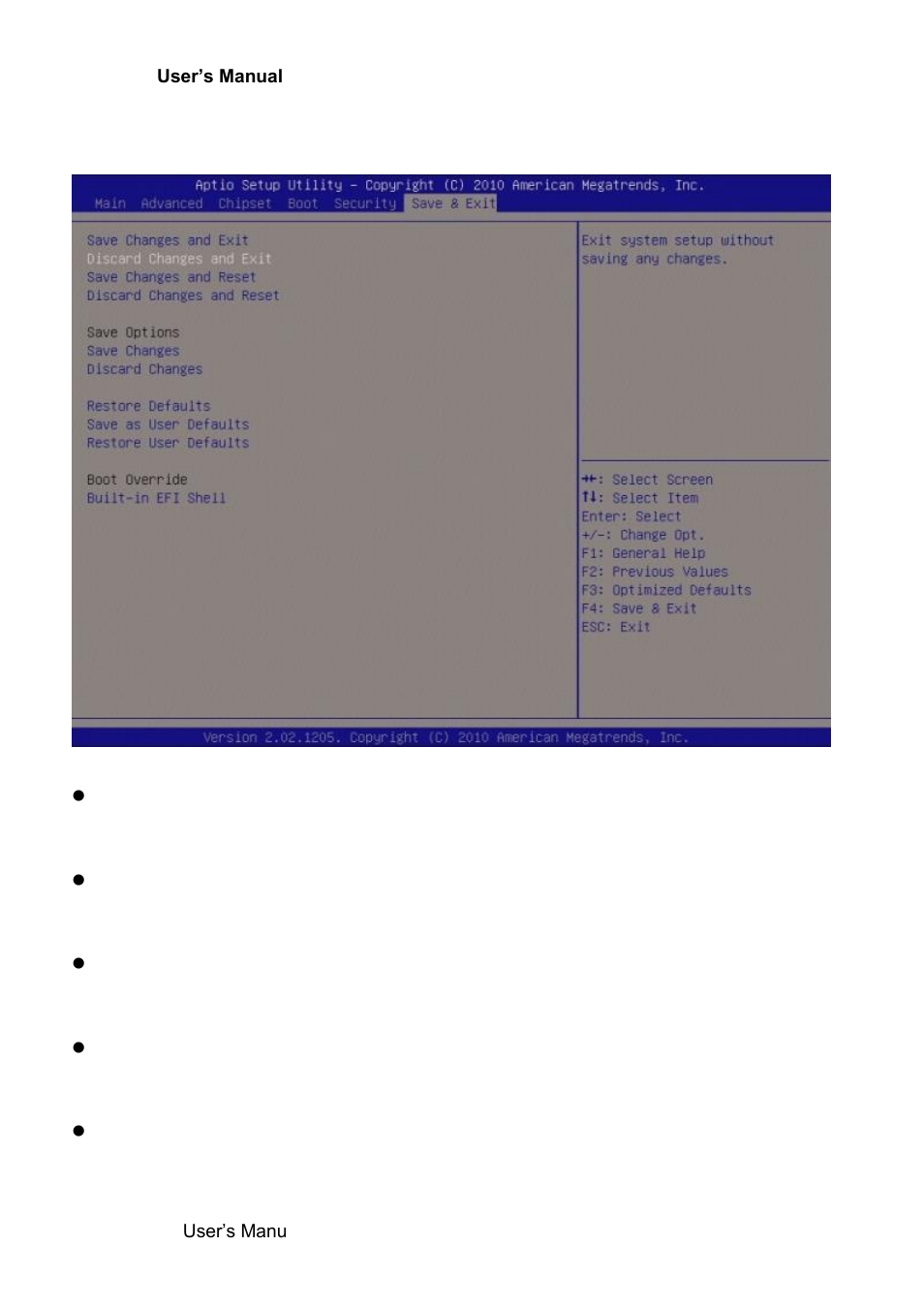 Save & exit | Avalue ERX-Q67 User Manual | Page 92 / 93