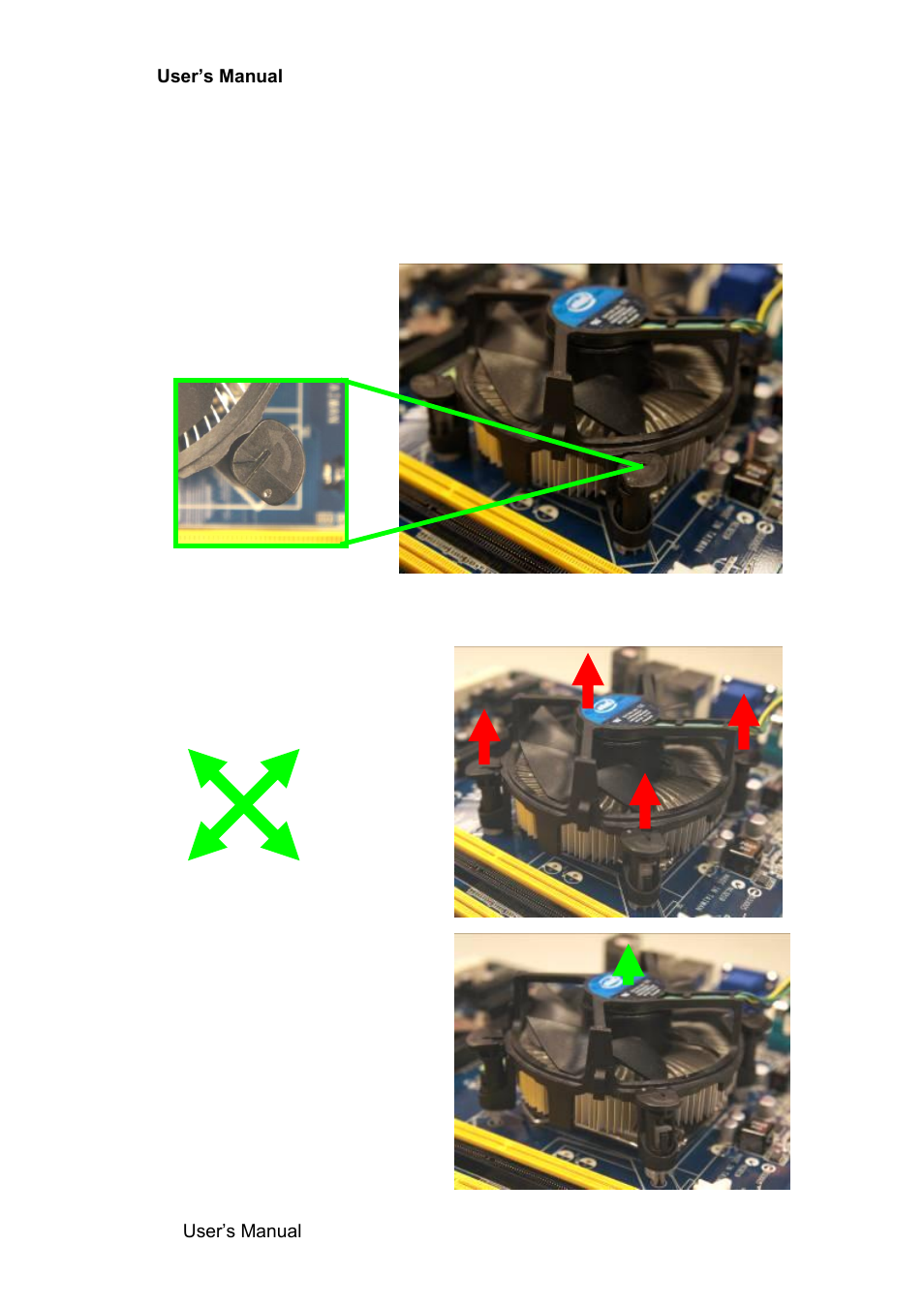 Uninstalling the cpu heatsink and fan, A a b b | Avalue ERX-Q77 User Manual | Page 28 / 92