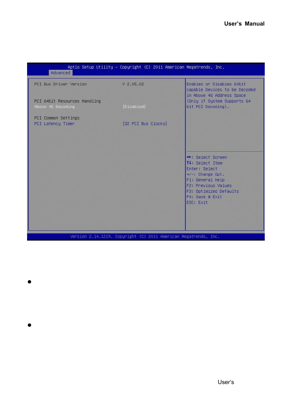 Pci subsystem setting | Avalue ERX-Q77 User Manual | Page 59 / 92