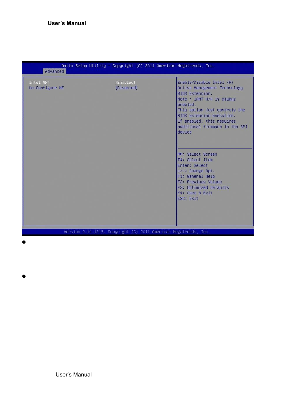 Amt configuration | Avalue ERX-Q77 User Manual | Page 66 / 92