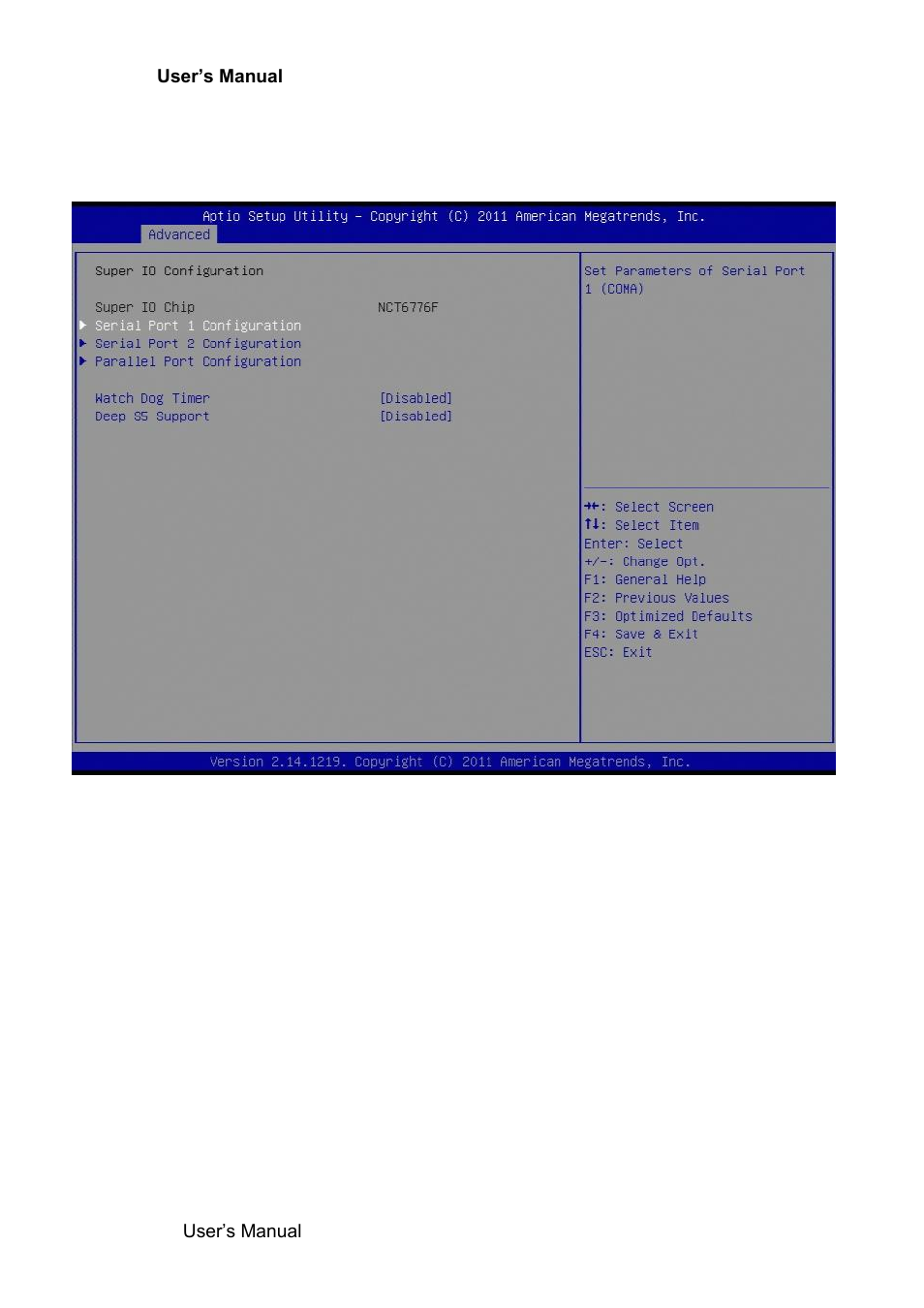 Super io configuration | Avalue ERX-Q77 User Manual | Page 72 / 92