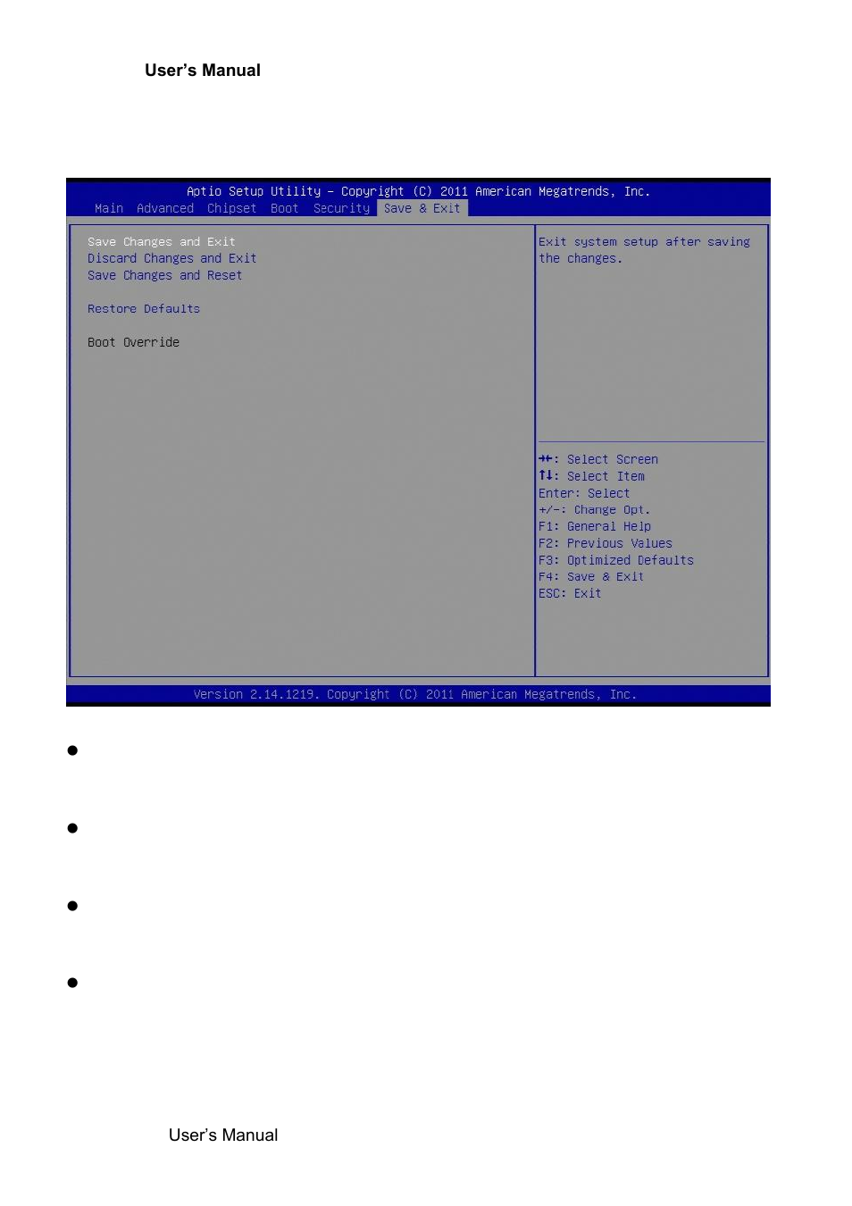 22 save & exit | Avalue ERX-Q77 User Manual | Page 92 / 92