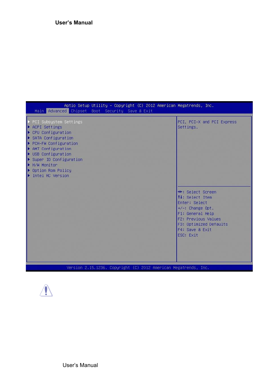 2 advanced bios setup | Avalue EAX-Q87R User Manual | Page 44 / 82