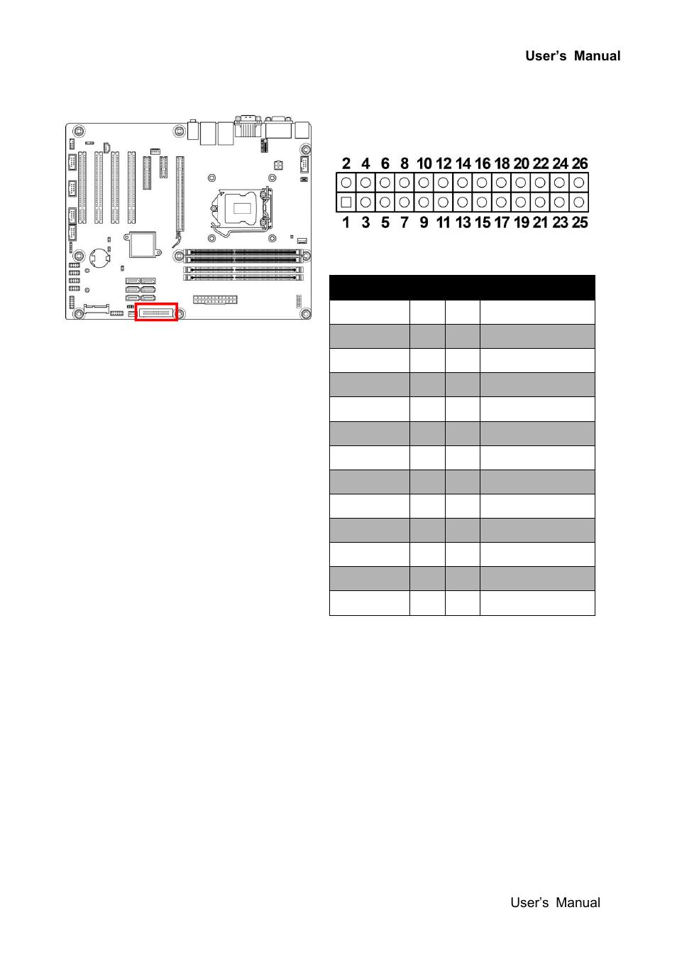 Printer port header (lpt) | Avalue EAX-Q77 User Manual | Page 35 / 80