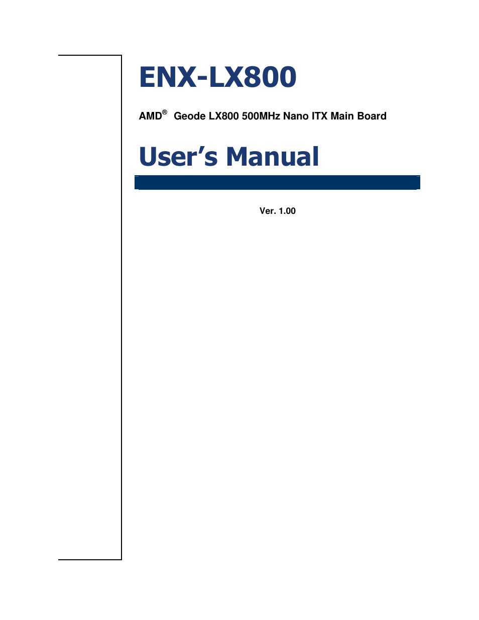 Avalue ENX-LX800 User Manual | 27 pages