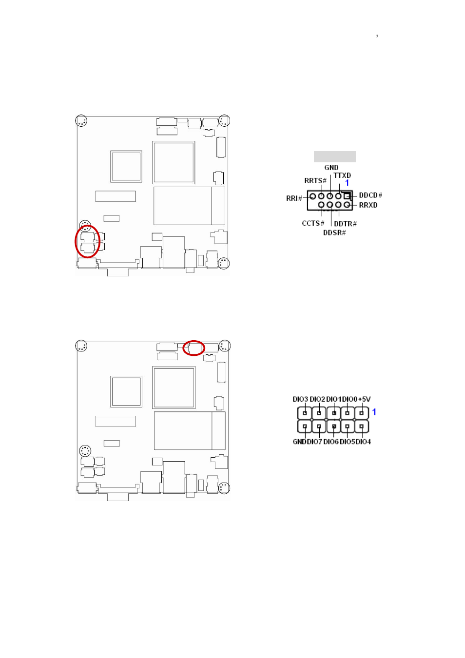 Serial port connector (com1 & com2 ), Digital i/o connector (jdio) | Avalue ENX-PNV User Manual | Page 25 / 58