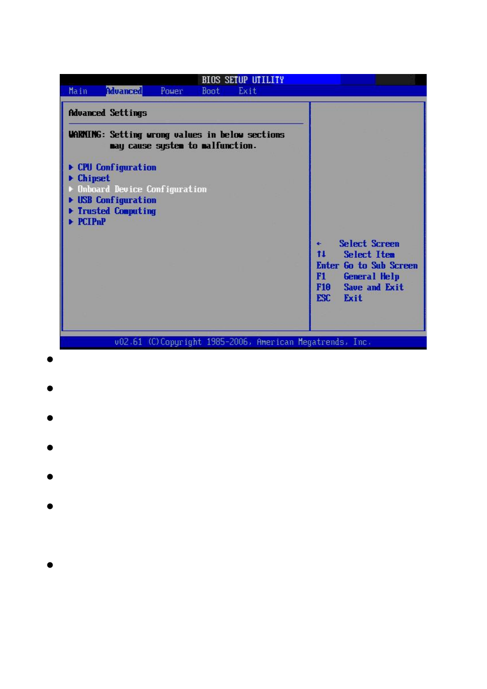 Onboard device configuration | Avalue ENX-PNV User Manual | Page 42 / 58