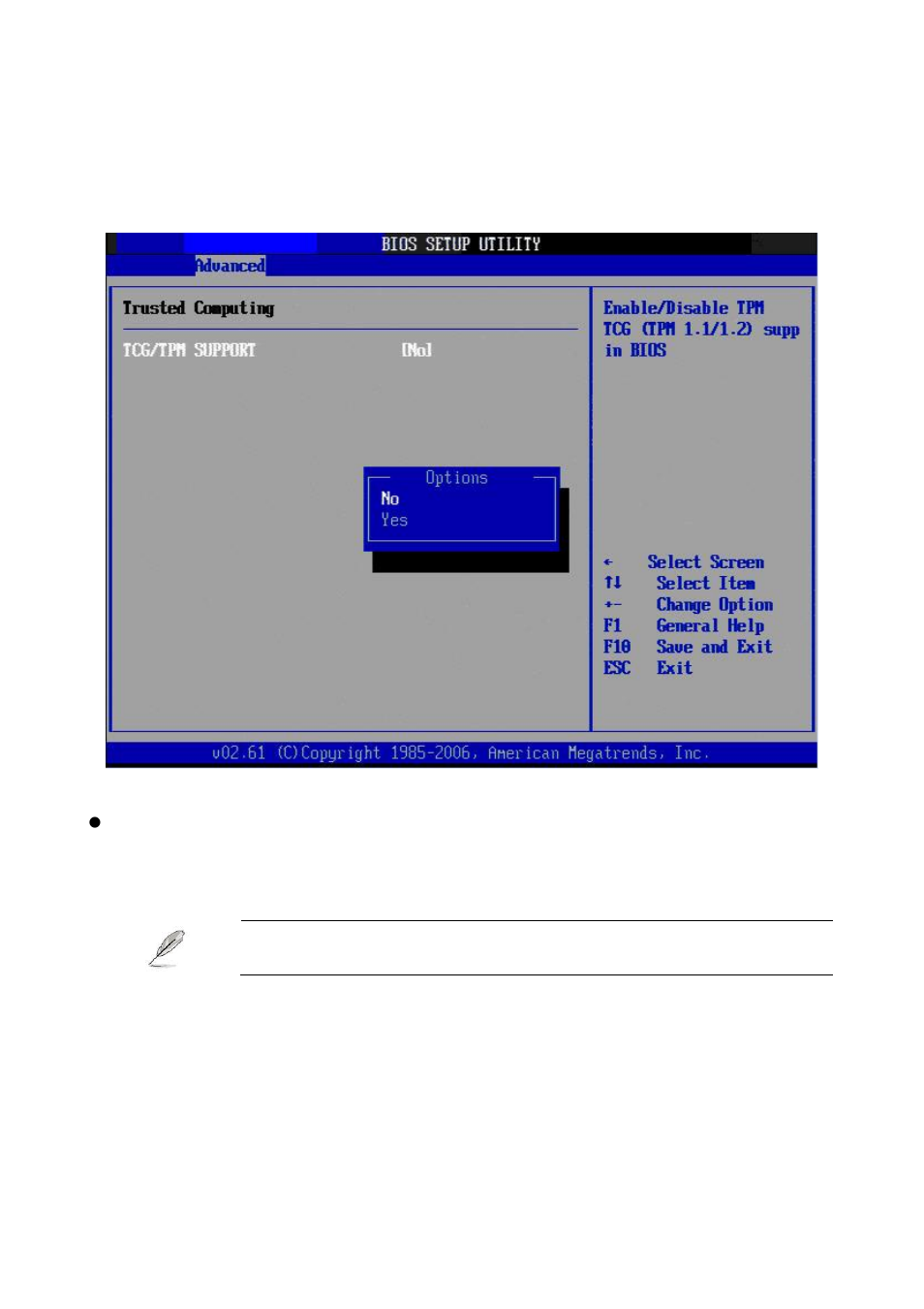 Trusted computing (optional) | Avalue ENX-PNV User Manual | Page 44 / 58