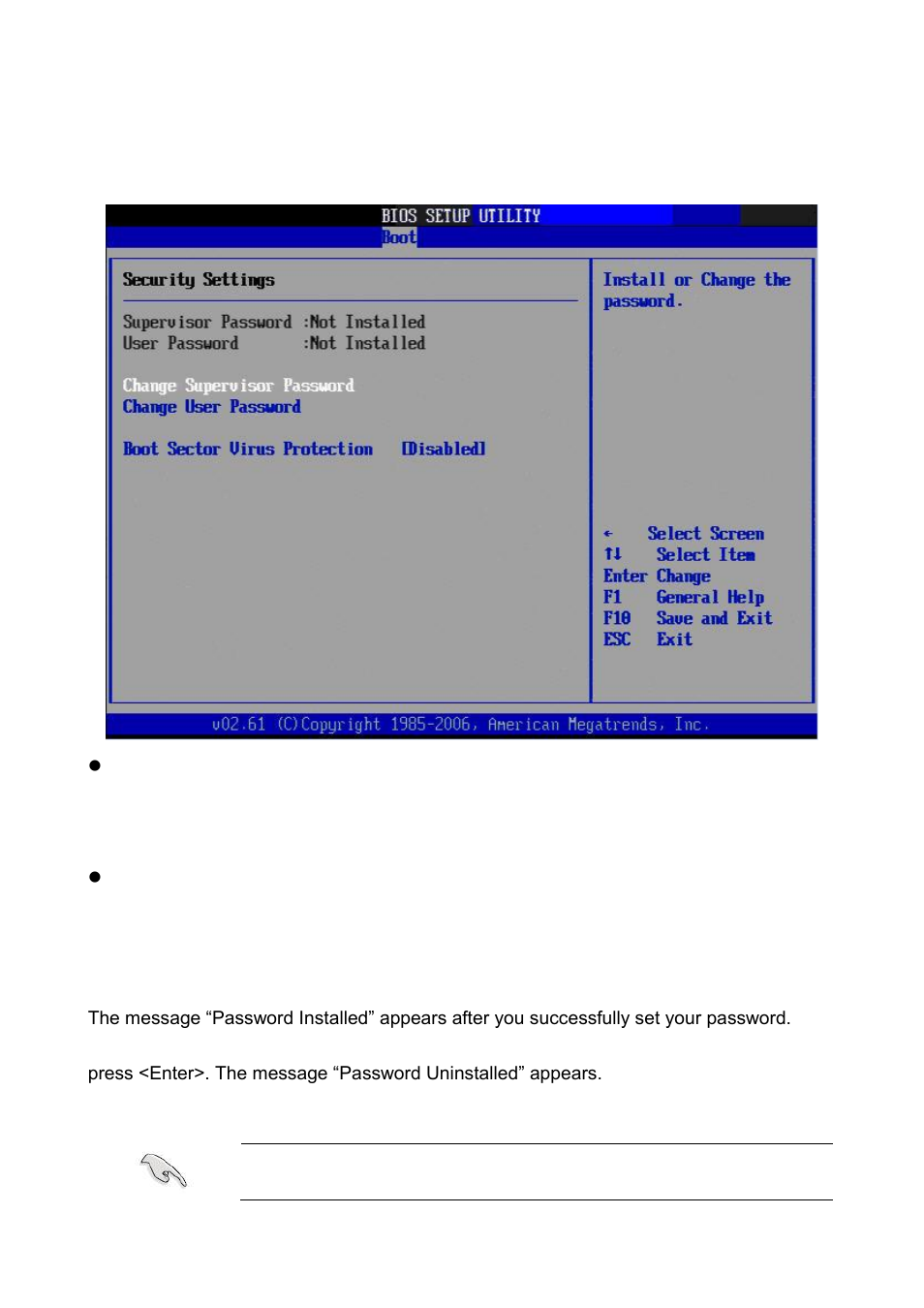 Security settings | Avalue ENX-PNV User Manual | Page 54 / 58