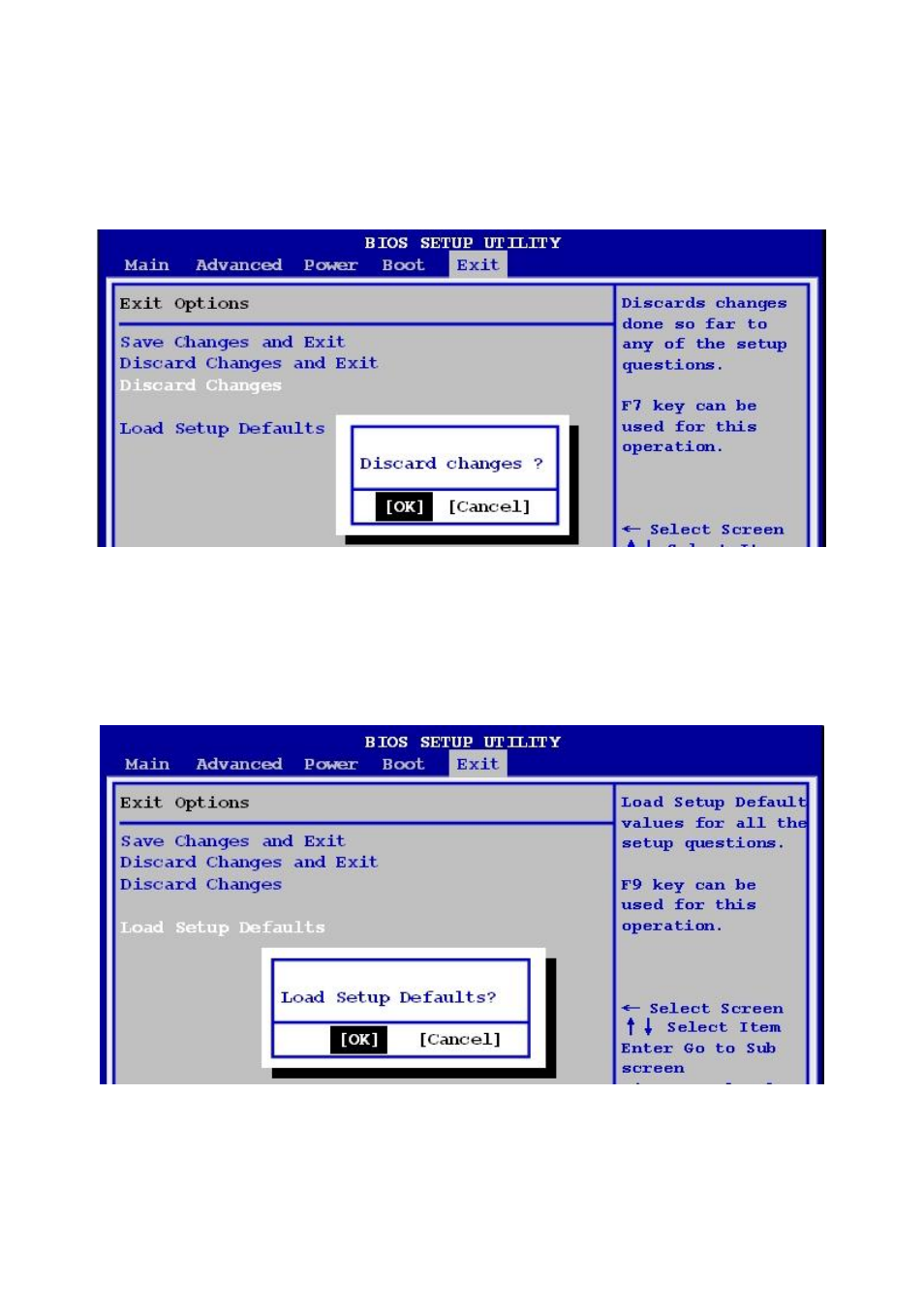 Discard changes, Load setup defaults | Avalue ENX-PNV User Manual | Page 58 / 58