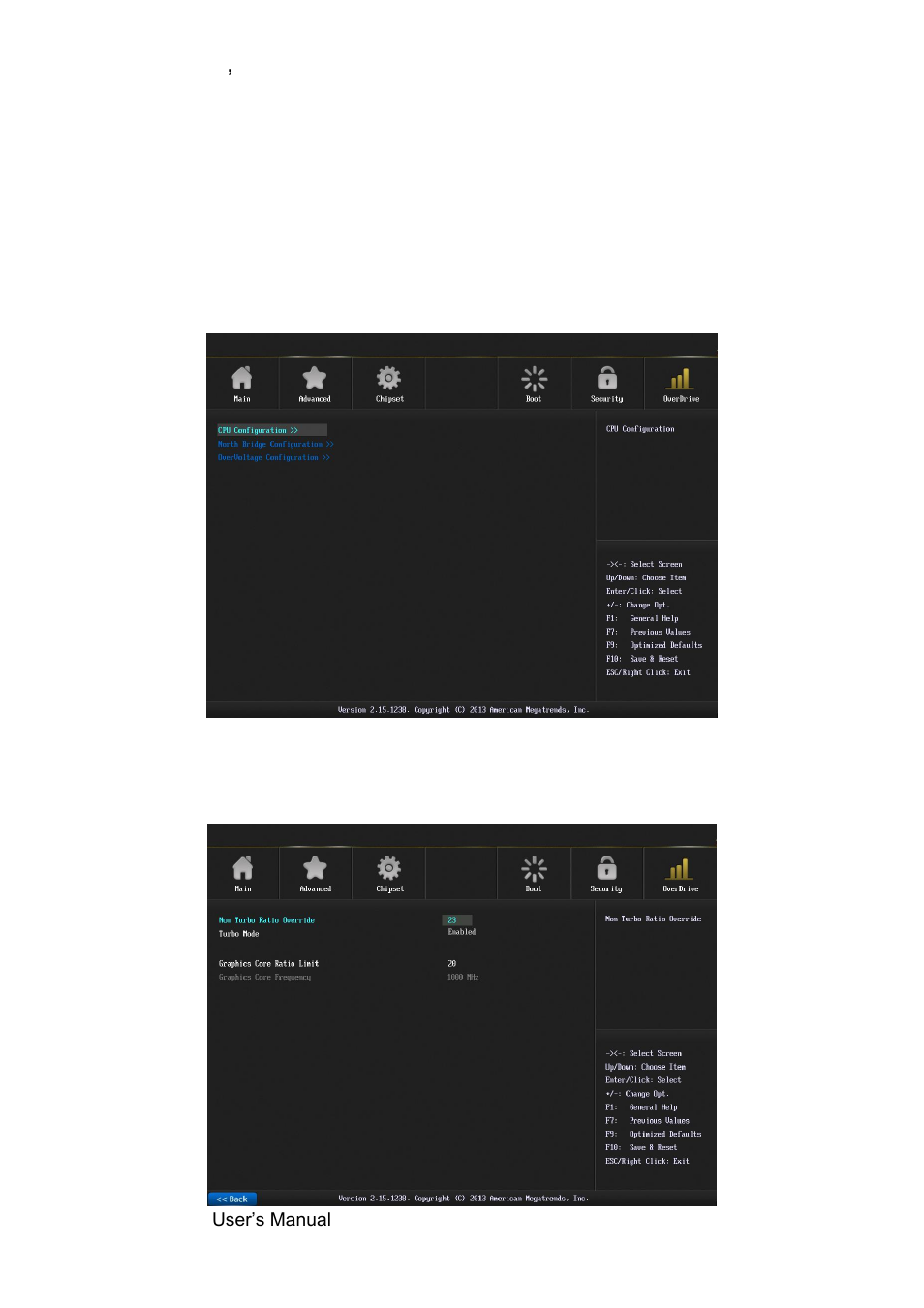 User password, Performance, Cpu configuration | Avalue SEMX-H81 User Manual | Page 44 / 55