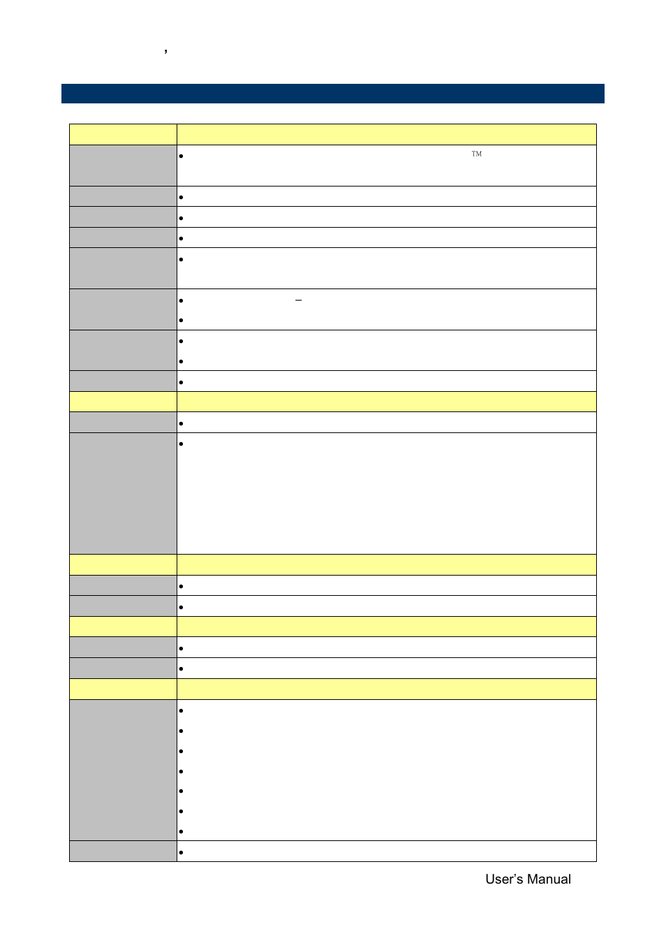 Specifications, 5 specifications | Avalue SEMX-H81 User Manual | Page 9 / 55