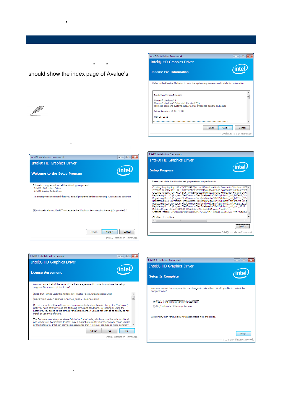 Install vga driver | Avalue EMX-B75 User Manual | Page 58 / 66