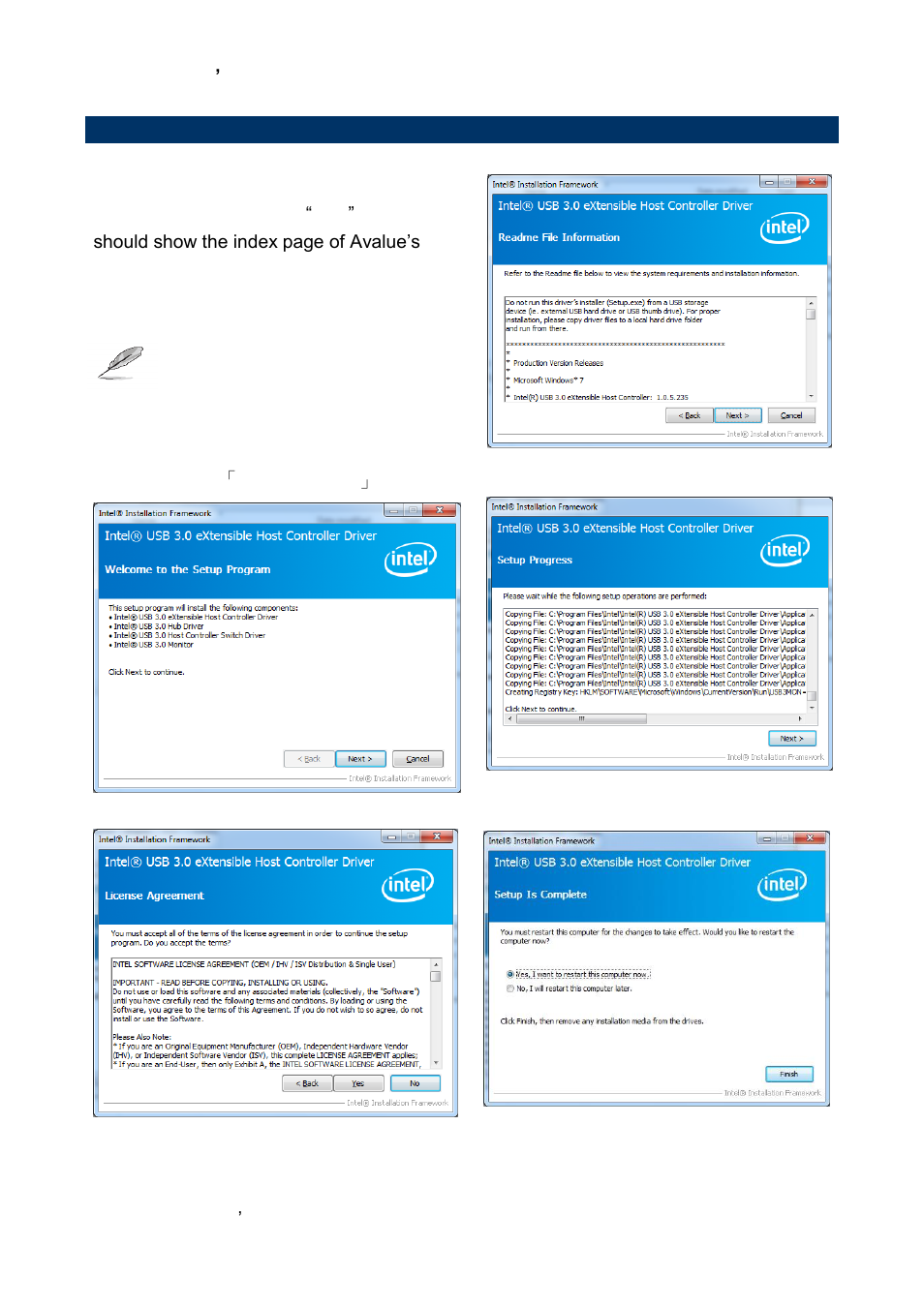 Install usb 3.0 driver | Avalue EMX-B75 User Manual | Page 60 / 66