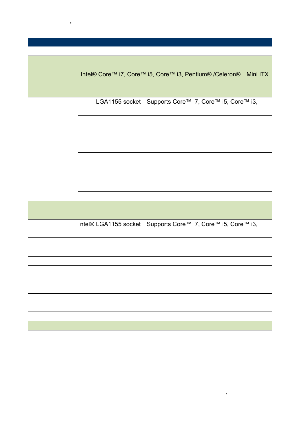 Specifications | Avalue EMX-H61 User Manual | Page 5 / 41