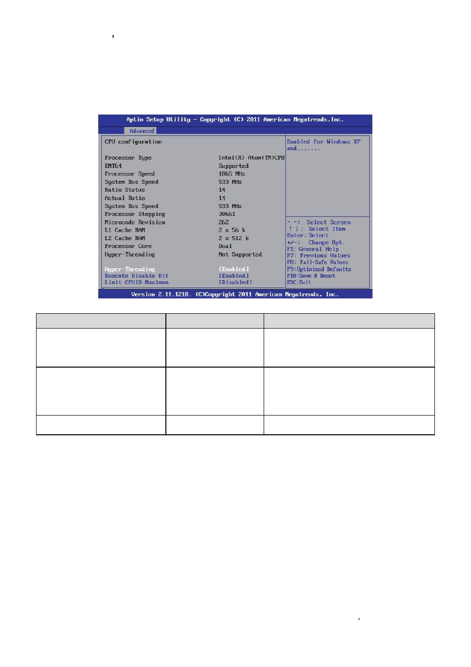 Cpu configuration | Avalue EMX-CDT User Manual | Page 29 / 48